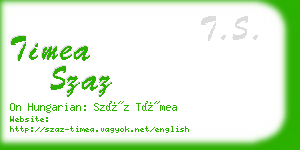 timea szaz business card